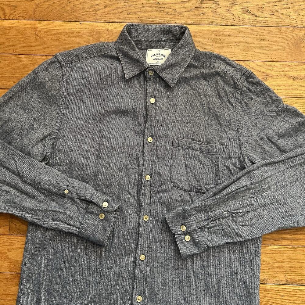 Portuguese Flannel Soft Cotton Twill Button Up Shirt Medium